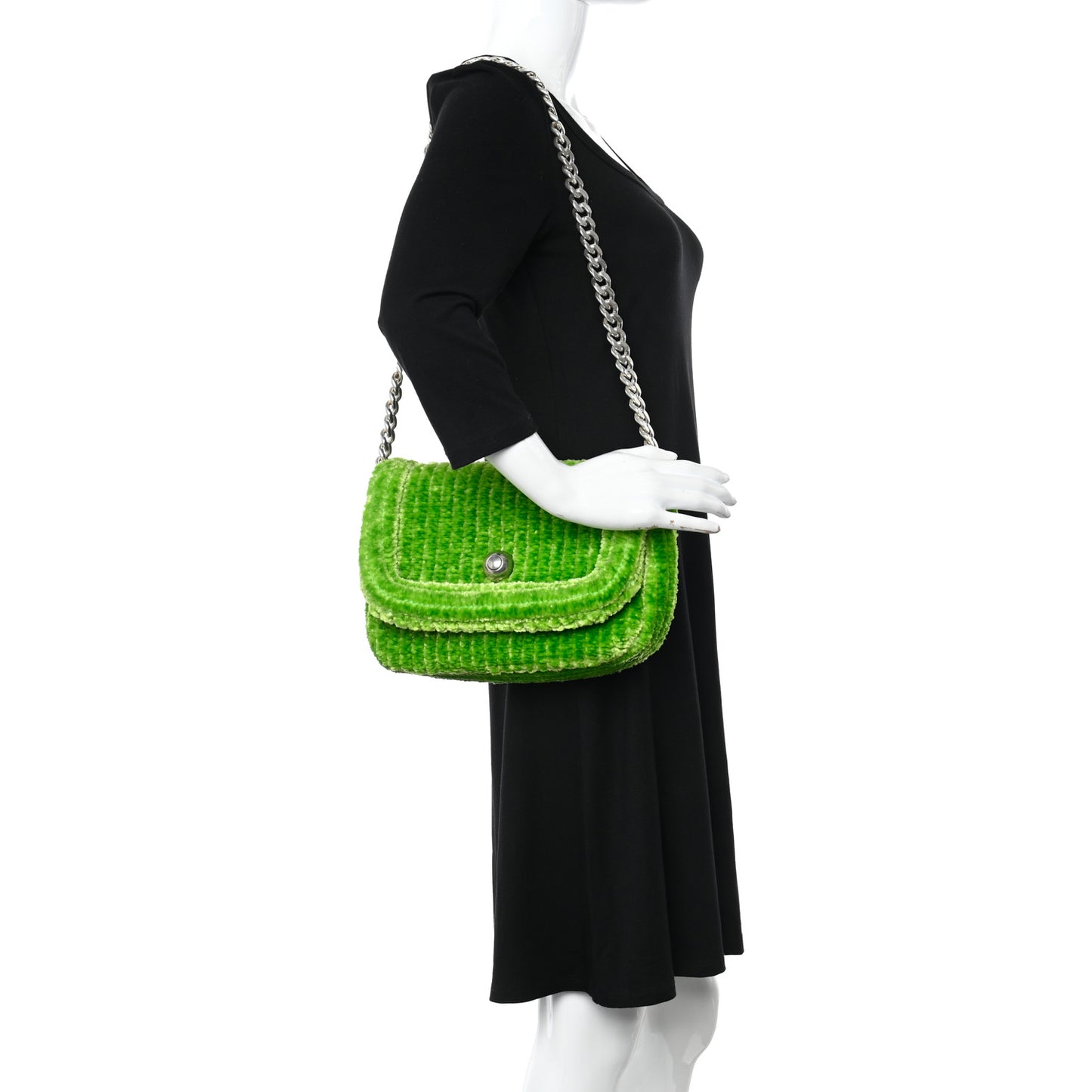 Chenille Corduroy Small Shoulder Bag Caterpillar
