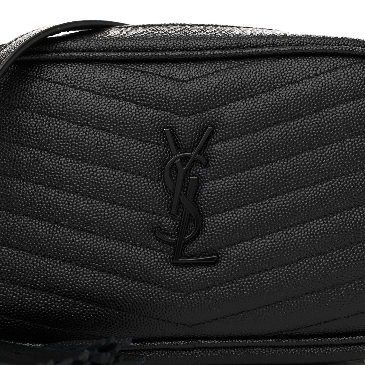 Saint Laurent Grain De Poudre Matelasse Monogram Mini Lou Camera Bag Black 7 of 10