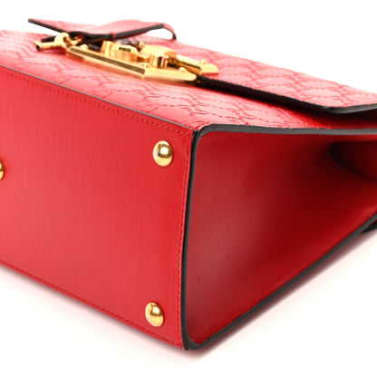 Gucci ssima Signature Small Padlock Top Handle Bag Hibiscus Red 8 of 8