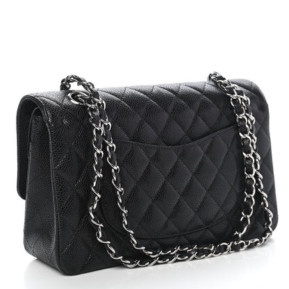 Chanel Caviar Quilted Medium Double Flap Black 3 of 9