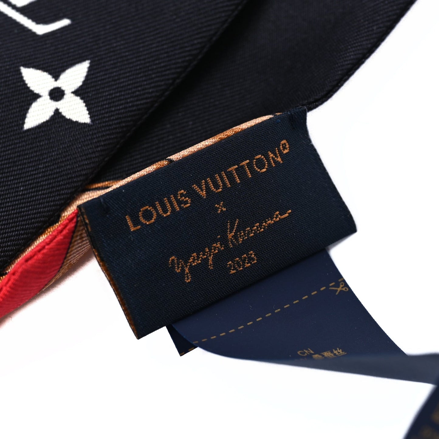 X YK Silk Monogram Bandeau Black Multicolor