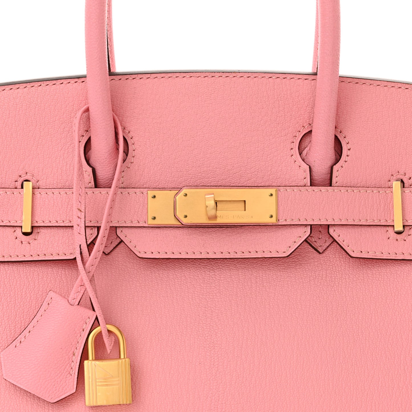 Chevre de Coromandel Horseshoe Birkin 30 Rose Confetti Fuchsia