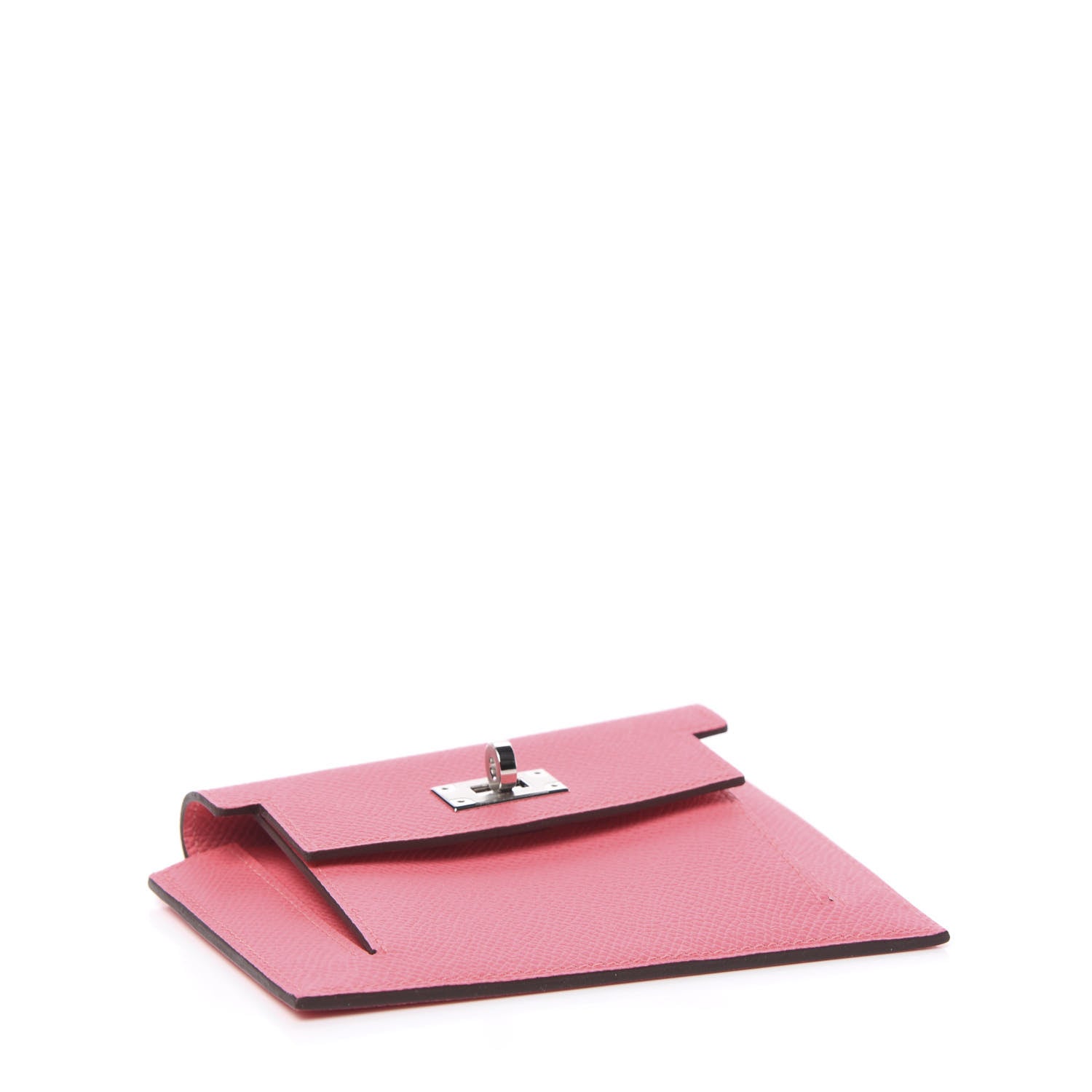 Hermes Epsom Kelly Pocket Compact Wallet Rose Azalee 3 of 7