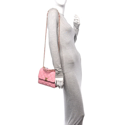 Chanel Caviar Quilted Mini Coco First Flap Pink 2 of 10