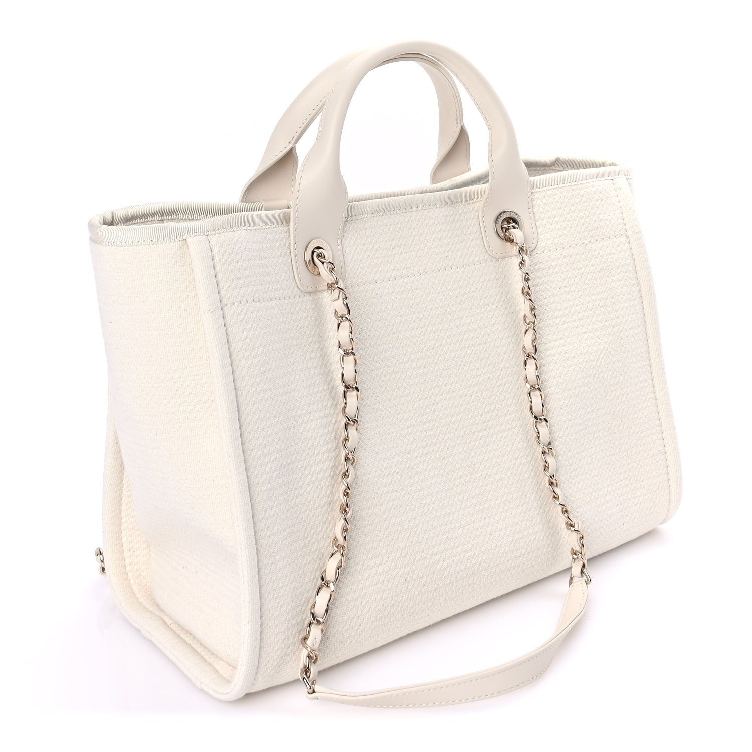 Chanel Mixed Fibers Small Deauville Tote  White 2 of 7