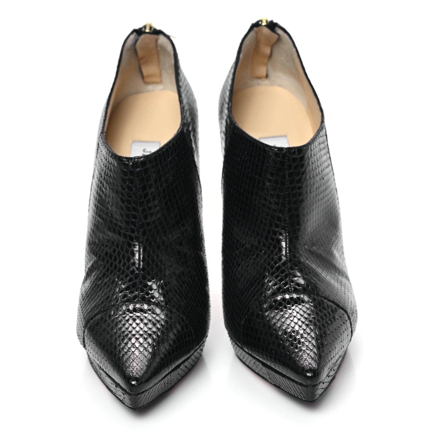 Jimmy Choo Watersnake George 120mm Ankle Booties 38.5 Black 2 of 7