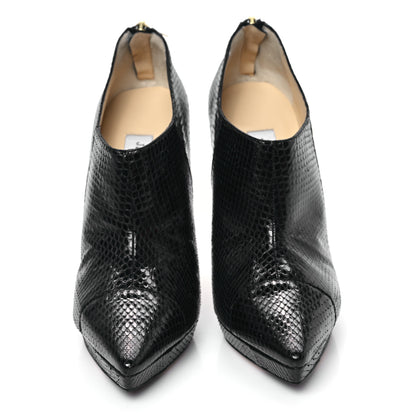Jimmy Choo Watersnake George 120mm Ankle Booties 38.5 Black 2 of 7