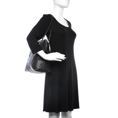 Gucci Guccissima Medium Bree Shoulder Bag Black 2 of 26