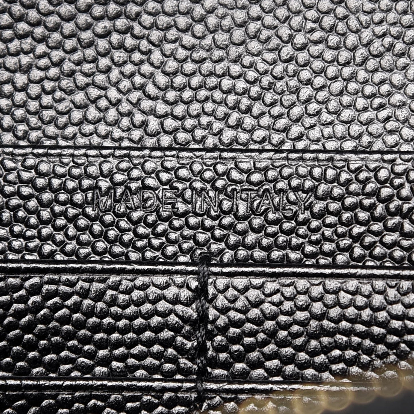 Grain De Poudre Matelasse Chevron Monogram Chain Wallet Black