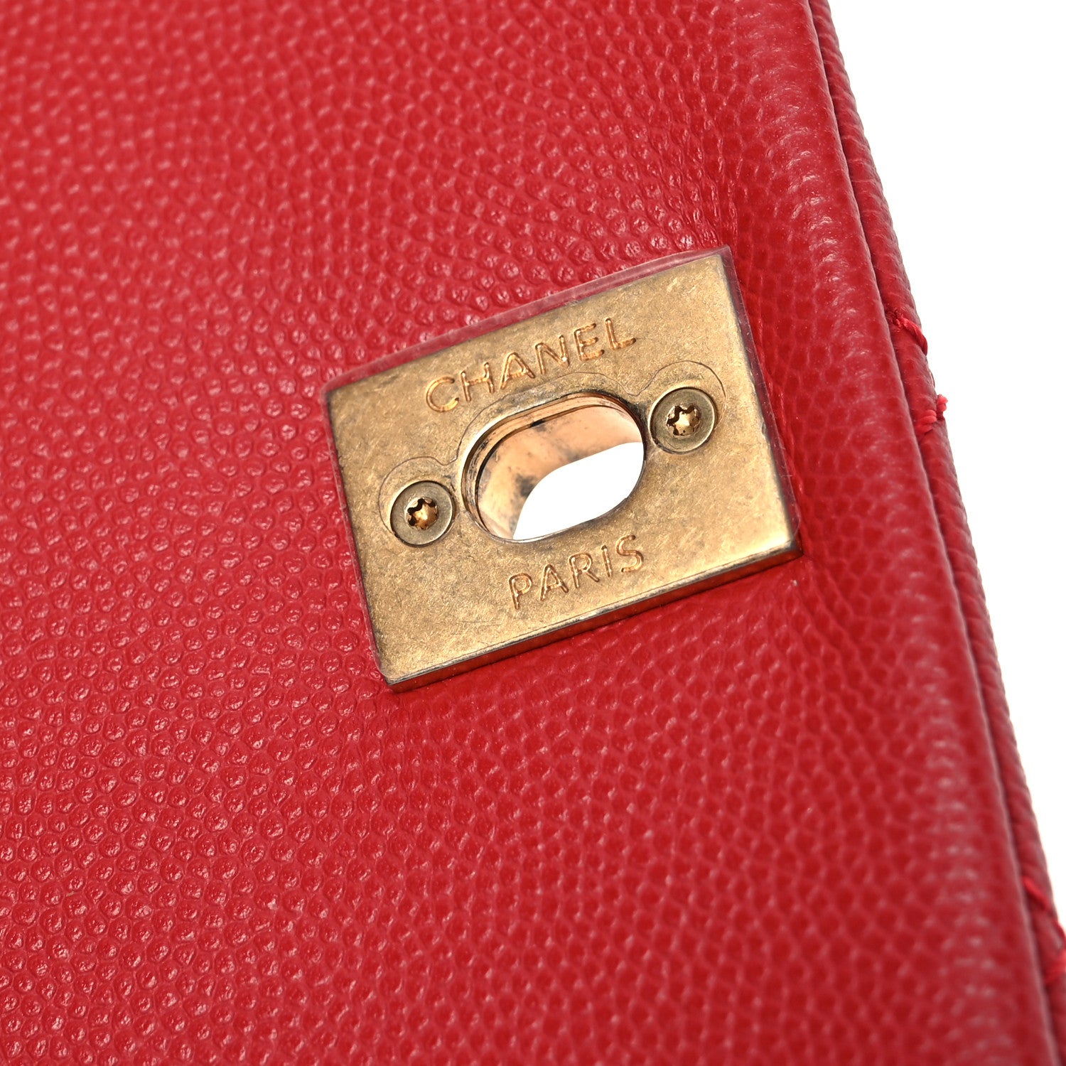 Chanel Caviar Quilted Mini Coco Handle Flap Red 7 of 15