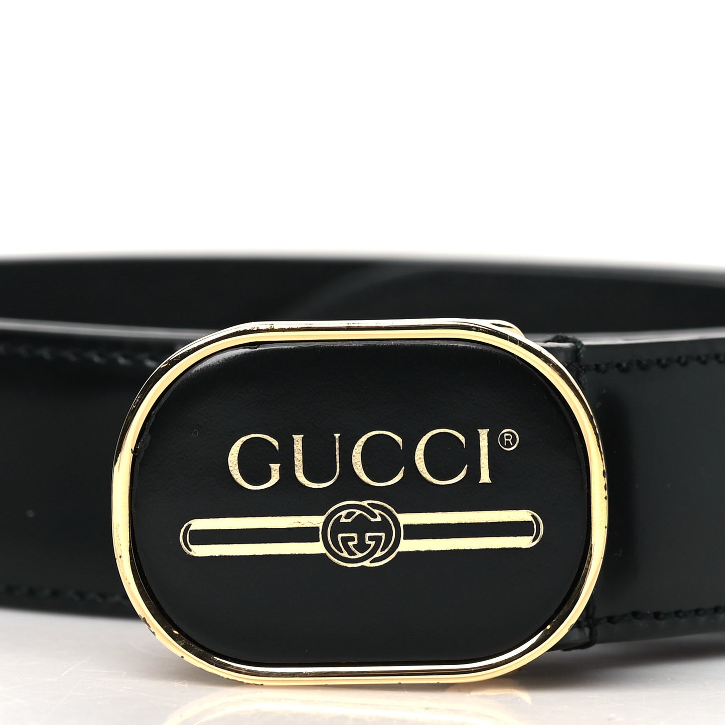 Calfskin Logo Belt 95 38 Black