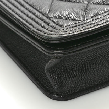 Chanel Caviar Quilted Boy Wallet On Chain WOC Black 9 of 11
