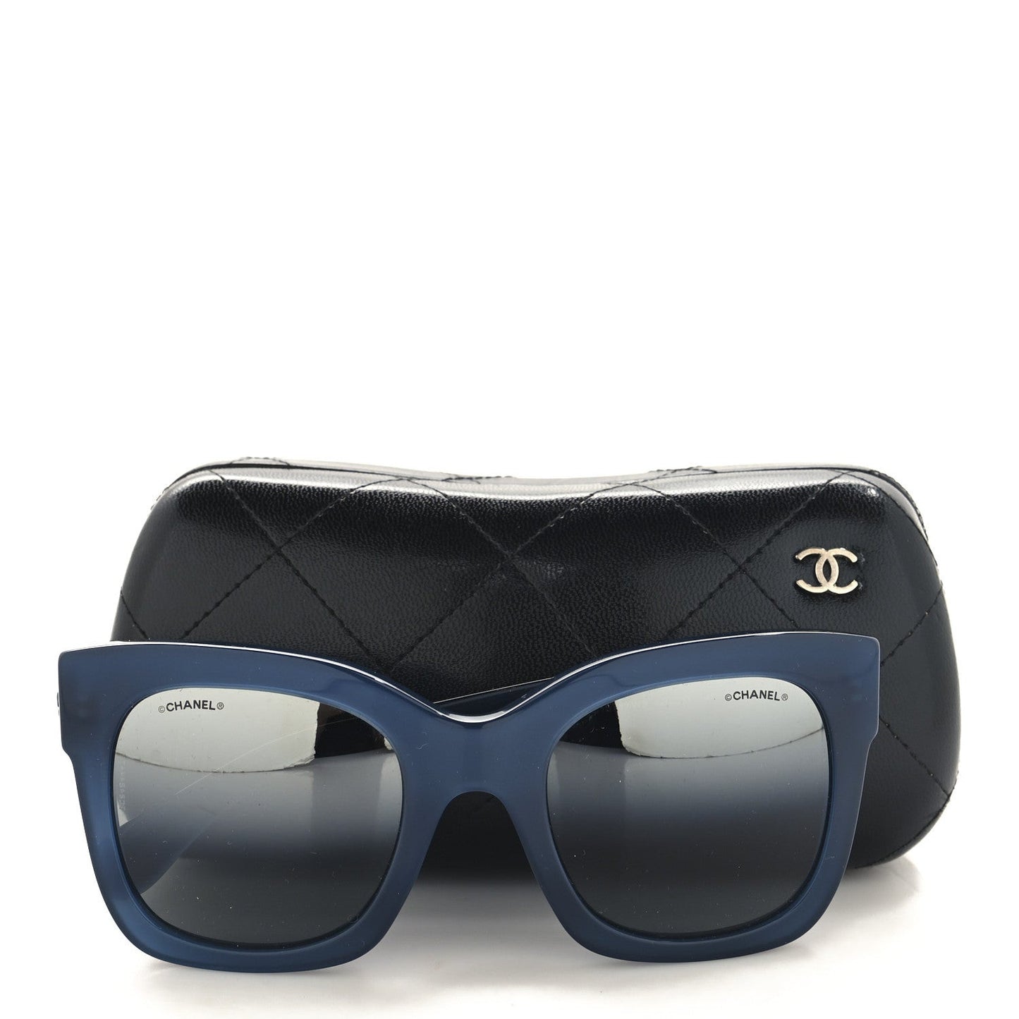 Acetate Mirror CC Square Fall Sunglasses 5357-A Blue