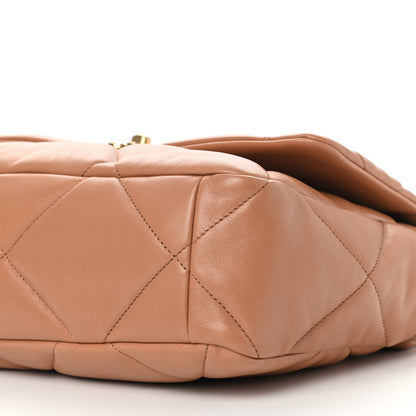 Chanel Lambskin Quilted Large Chanel 19 Flap Brown 9 of 10