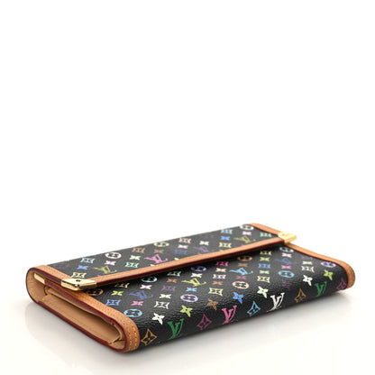 Louis Vuitton Monogram Multicolor Porte Tresor International Wallet Black 4 of 10
