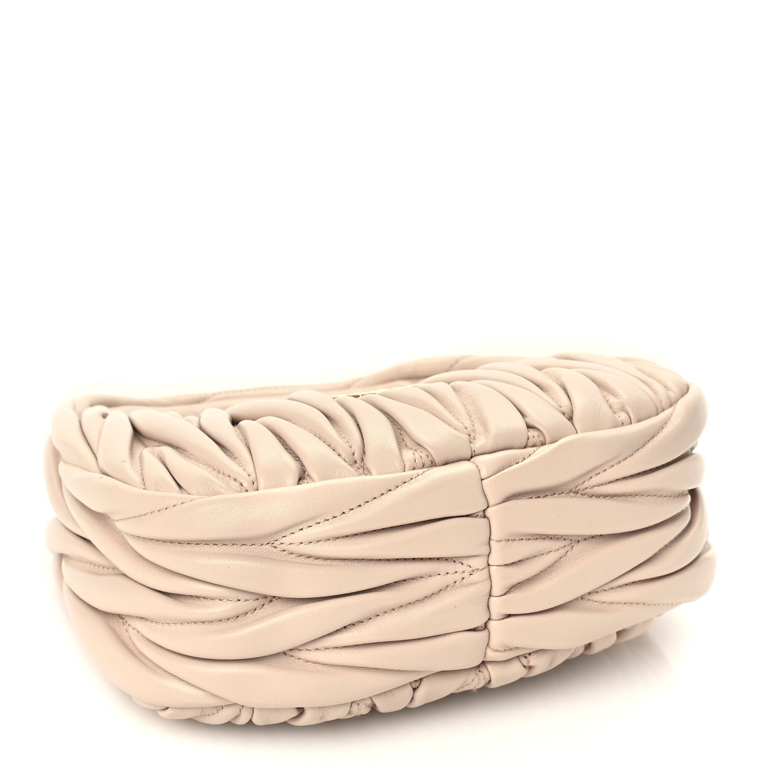 Miu Miu Nappa Matelasse Mini Wander Hobo Cipria 3 of 8