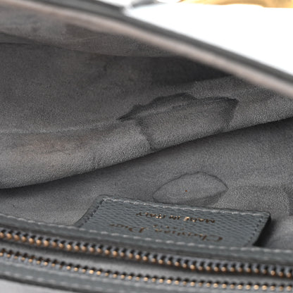 Christian Dior Grained Calfskin Saddle Bag Grey Stone 13 of 15