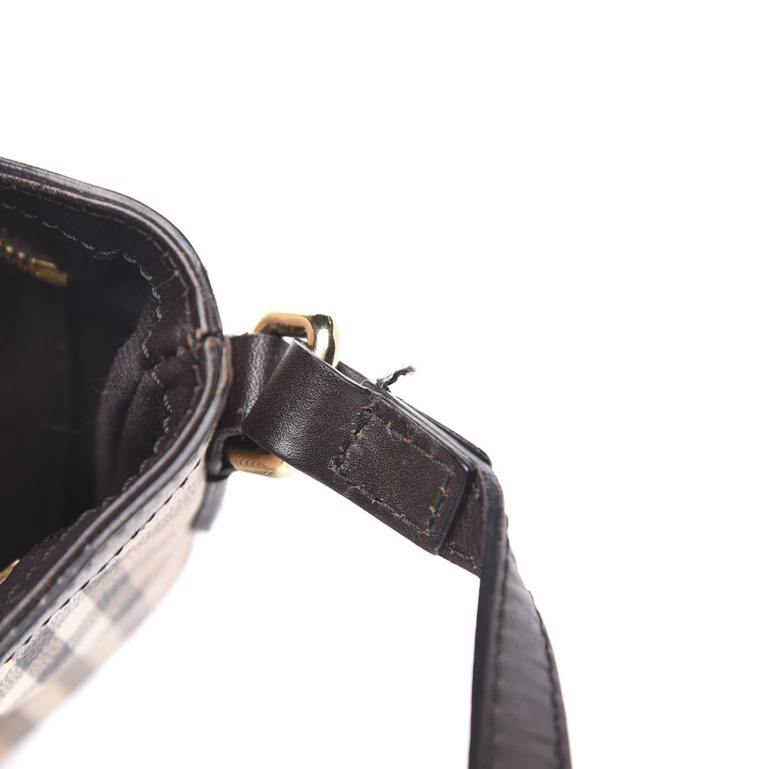 Burberry Haymarket Check Hartham Shoulder Bag Chocolate 12 of 13