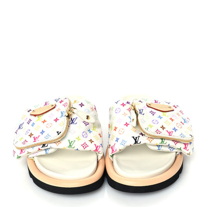 Louis Vuitton LV X TM Monogram Multicolor Pool Pillow Flat Comfort Mule 38 White 4 of 7