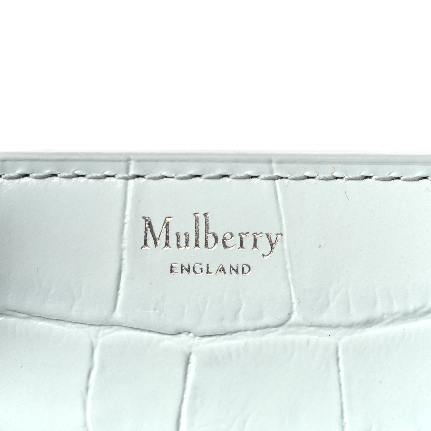 Shiny Crocodile Embossed Micro Zipped Bayswater Blue