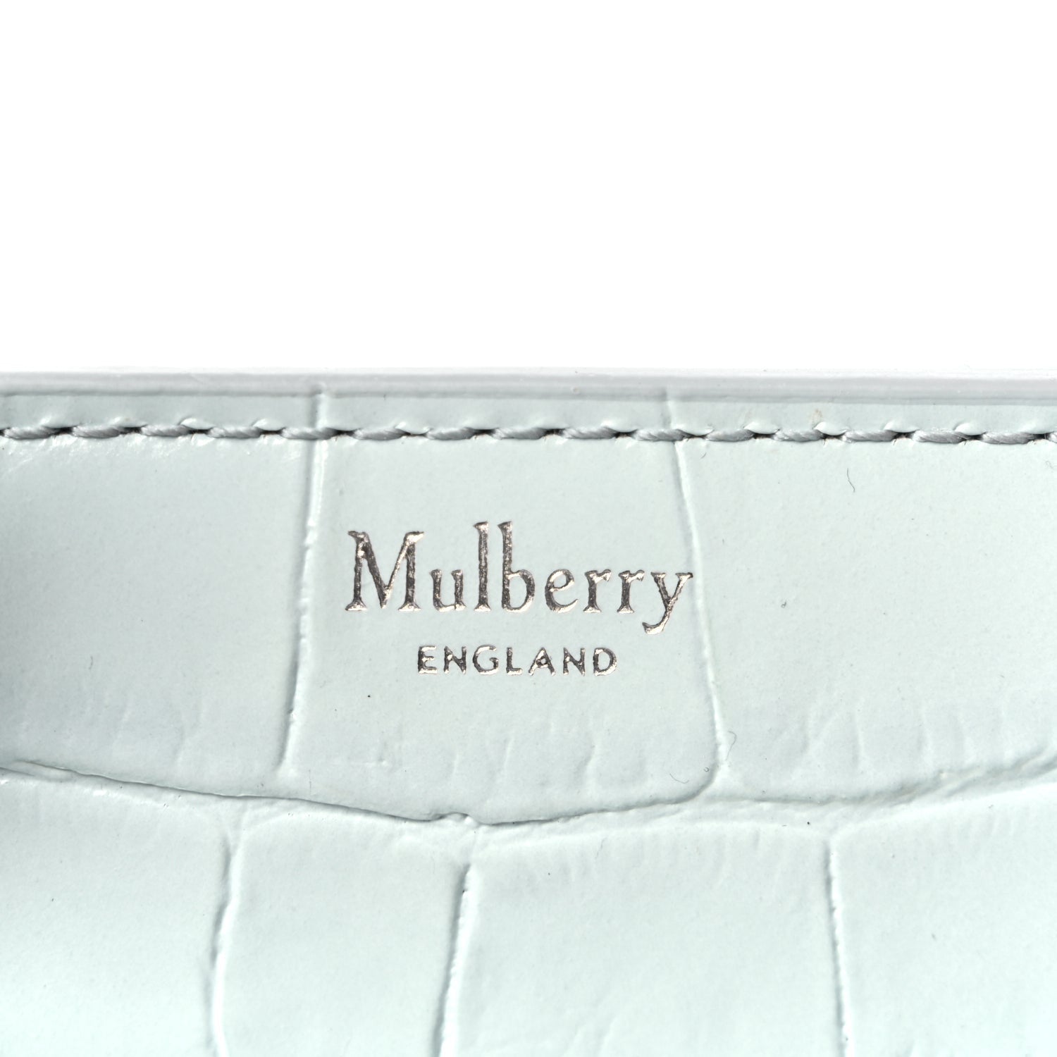 Mulberry Shiny Crocodile Embossed Micro Zipped Bayswater Blue 5 of 8