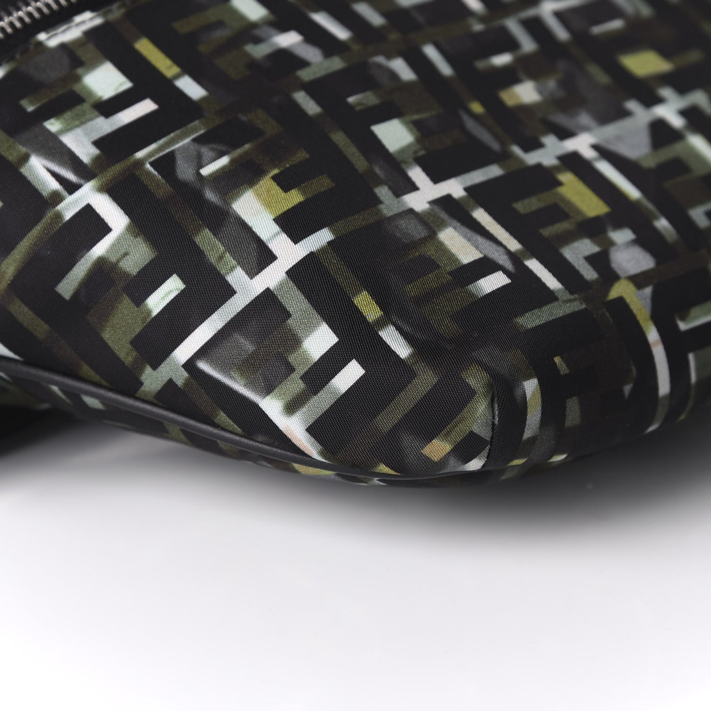 Nylon CamouFF Belt Bag Black Multicolor