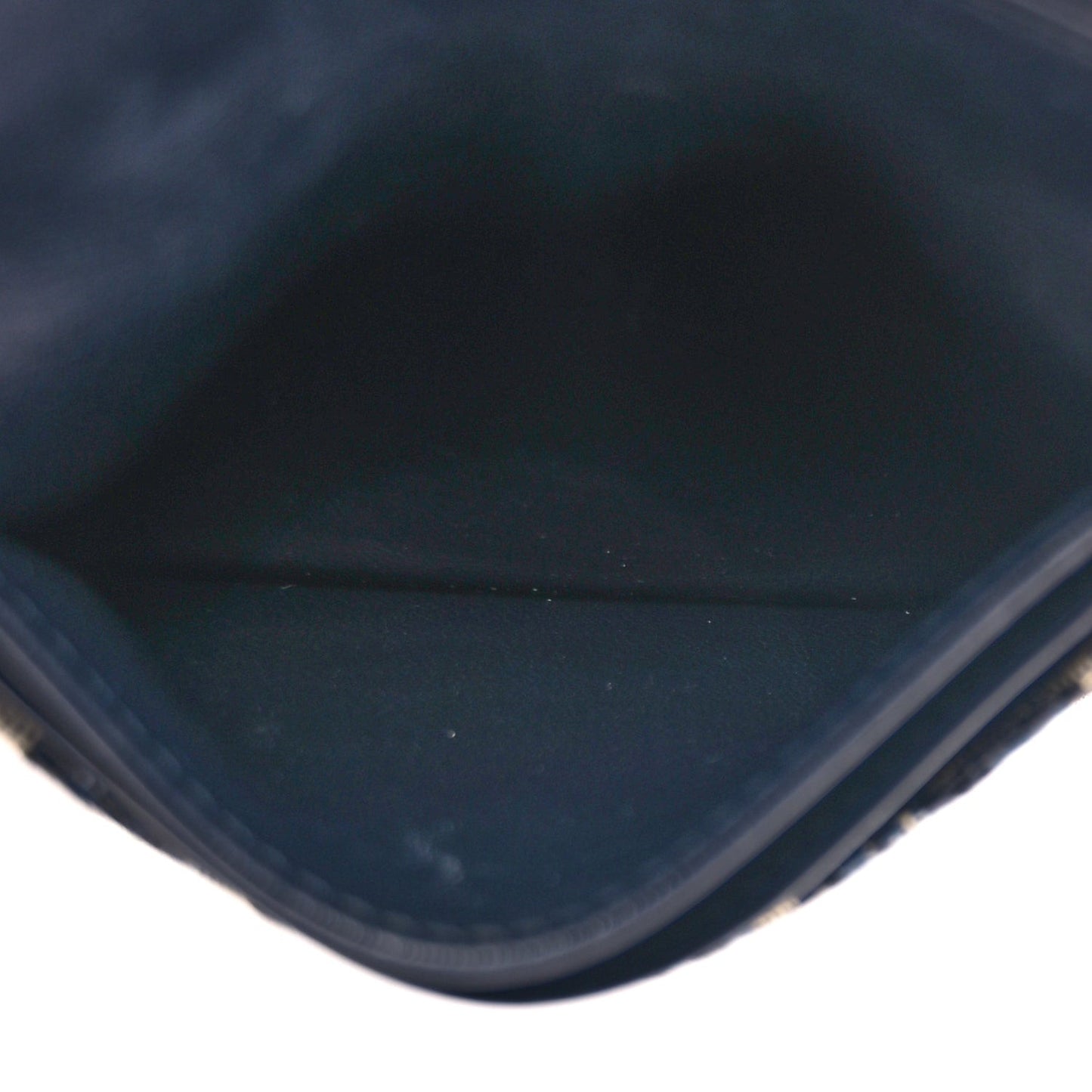 Oblique Saddle Card Holder Blue
