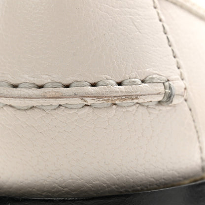 Gucci Goatskin Womens Logo 15mm Loafers 35.5 Mystic White 10 of 11