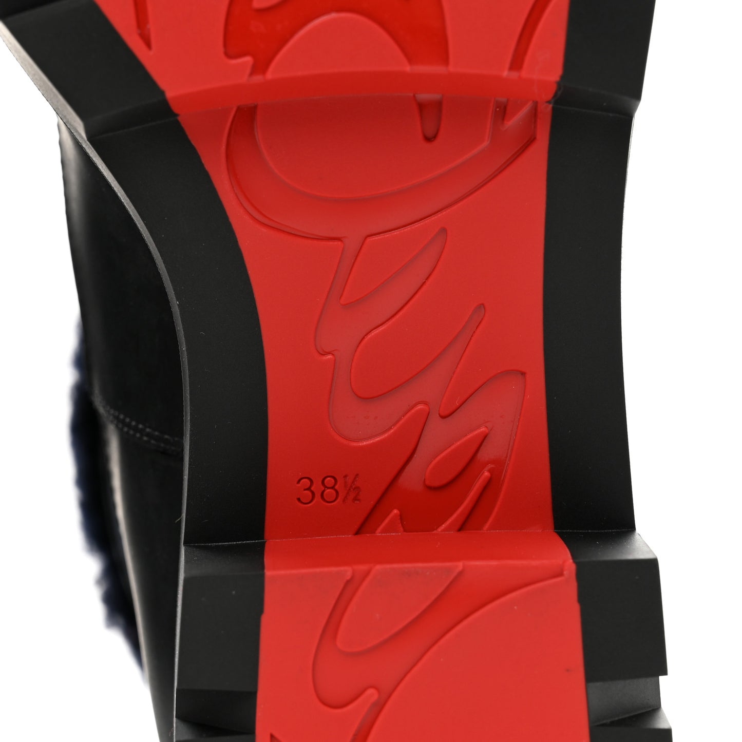 Kid Calfskin Shearling Glory Flat Boot 38.5 Version Black