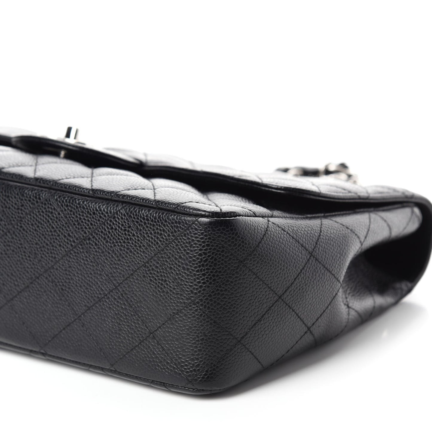 Caviar Quilted Jumbo Single Flap Black