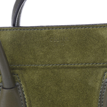 Celine Suede Medium Phantom Luggage Olive 7 of 15
