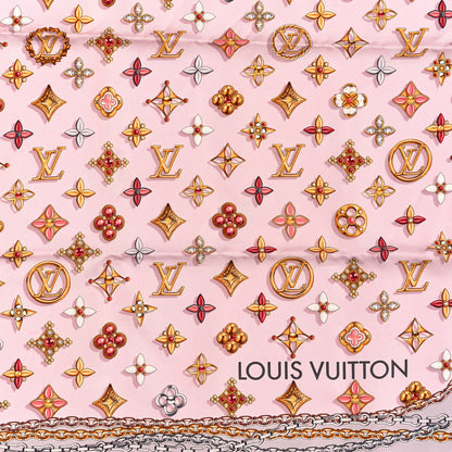 Louis Vuitton Silk Your Highness Square Scarf Light Pink 2 of 3
