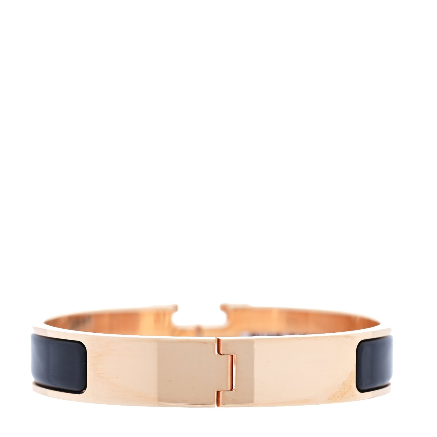 Enamel Narrow Clic Clac H Bracelet GM  Black