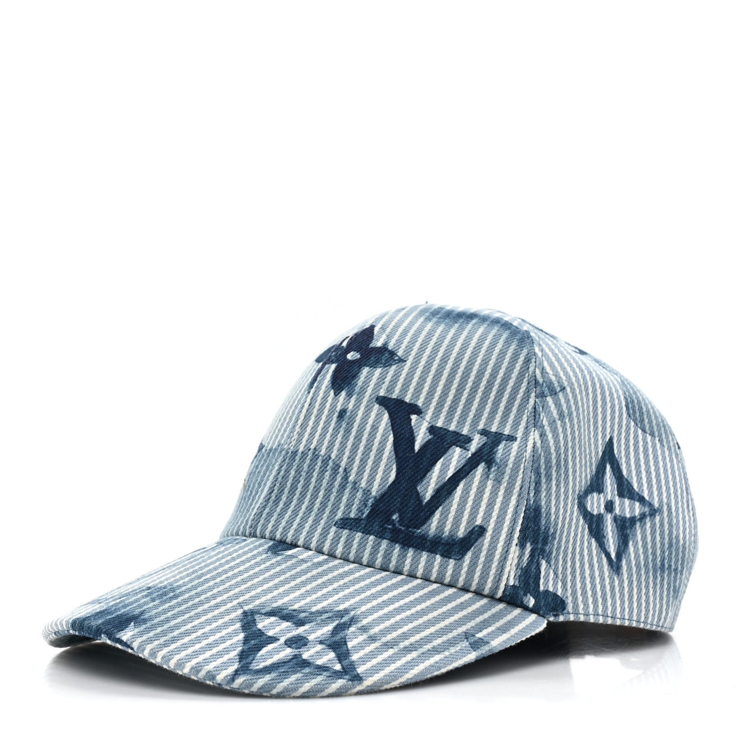 Hickory Stripes Denim Monogram Watercolor Cap 58 Blue