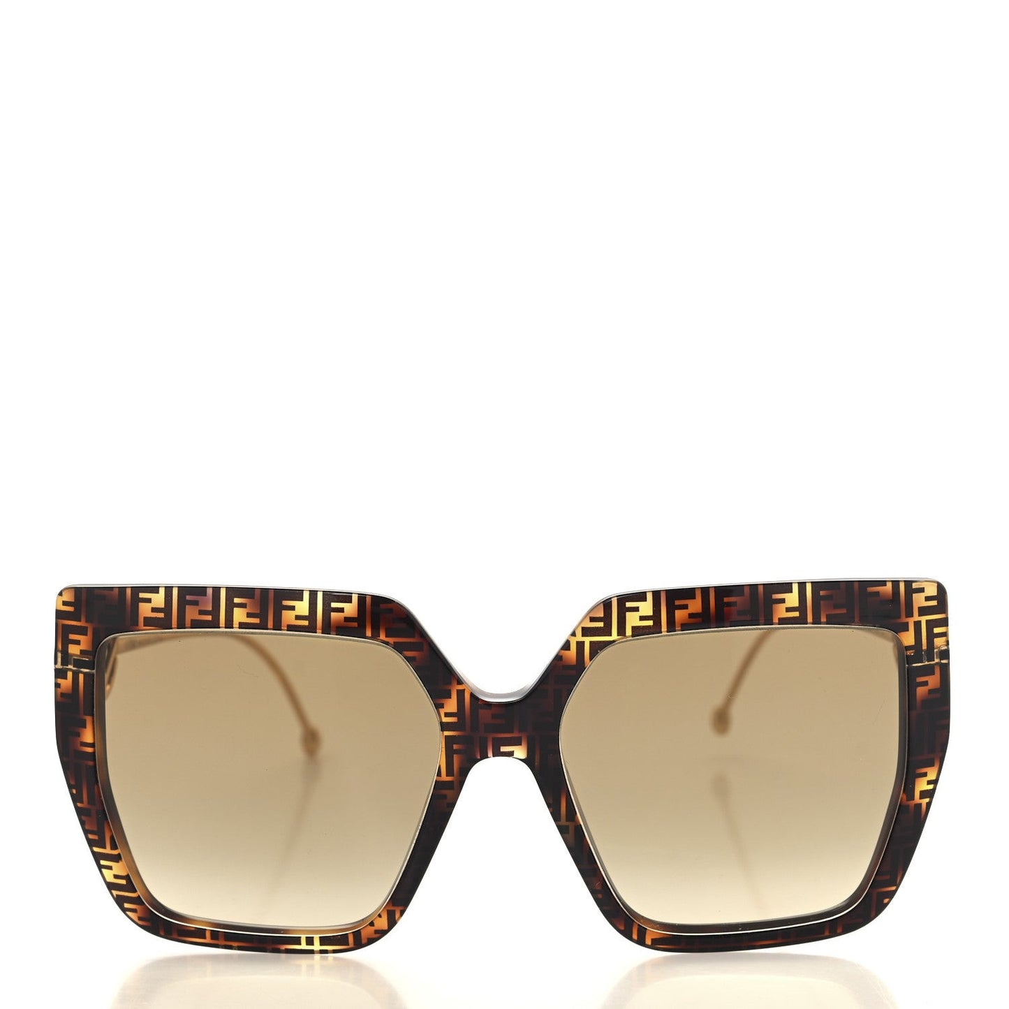 Acetate Metal F is FF Butterfly Sunglasses FF 0410/S Havana