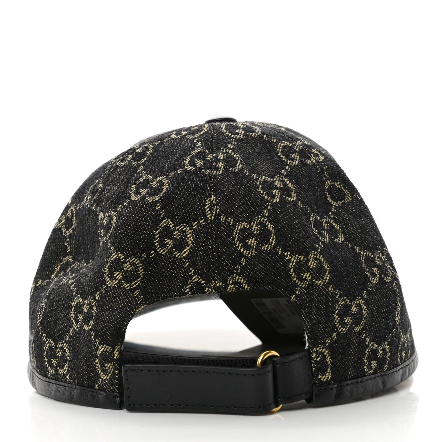 Denim Calfskin GG Monogram Oscar Baseball Hat M Black Ivory