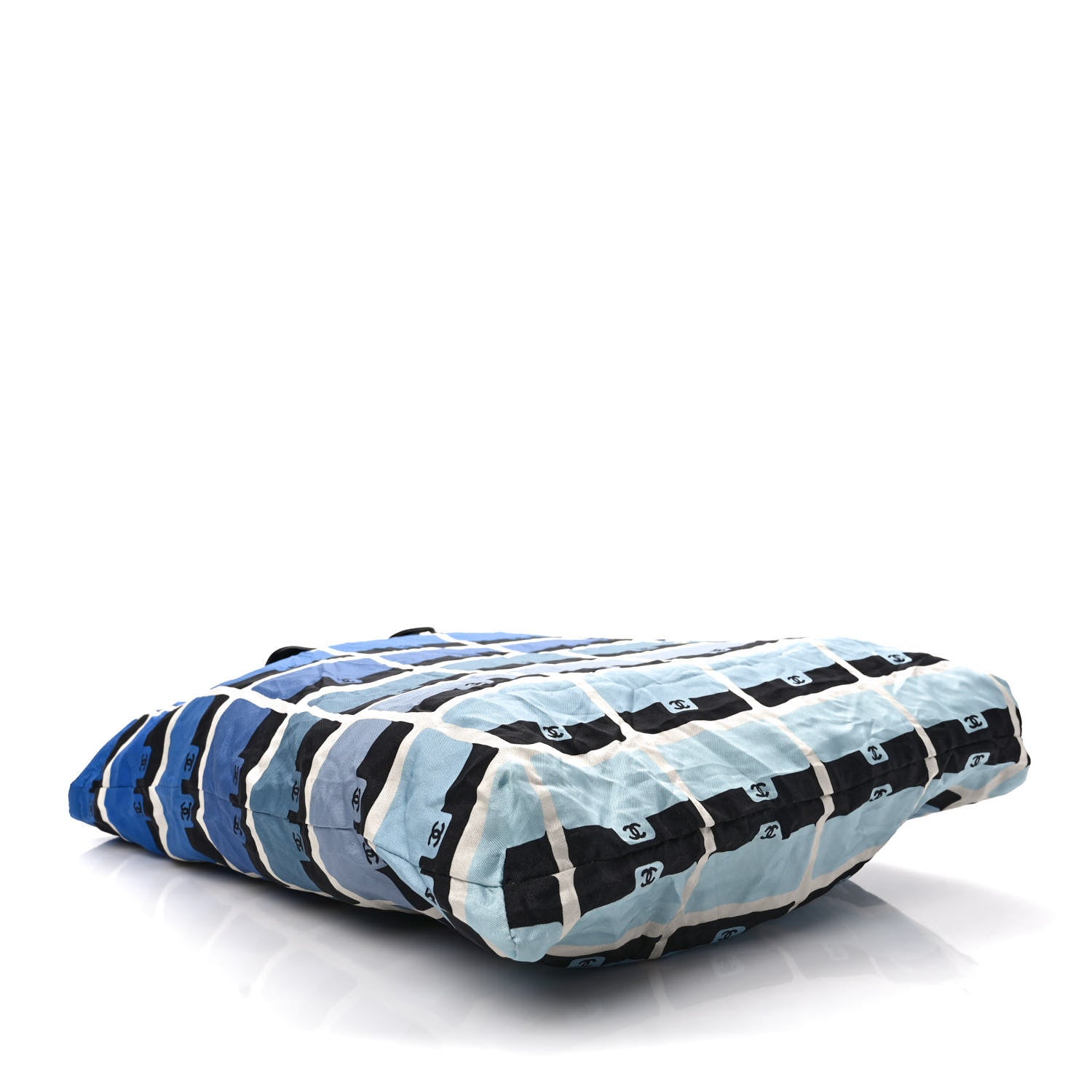 Chanel Caviar Fabric Foldable Tote Bag With Chain Black Multicolor 7 of 14