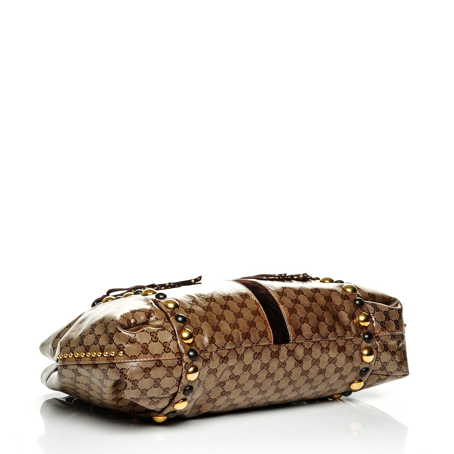 Crystal Monogram Large Babouska Tote Dark Brown