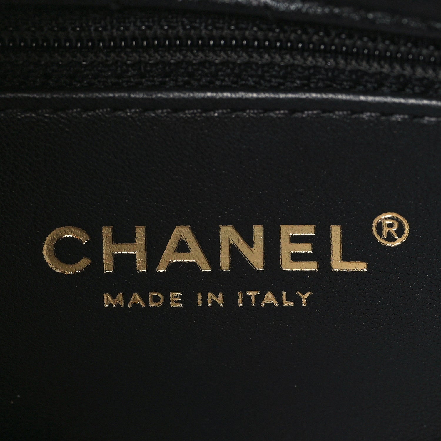 Chanel Shiny Lambskin Quilted Chain Is More Drawstring Bag Black 6 of 9