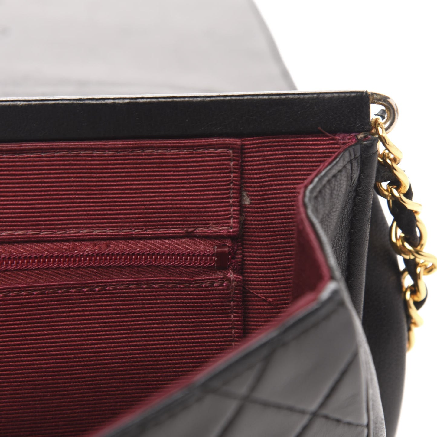 Lambskin Quilted Medium Single Flap Black