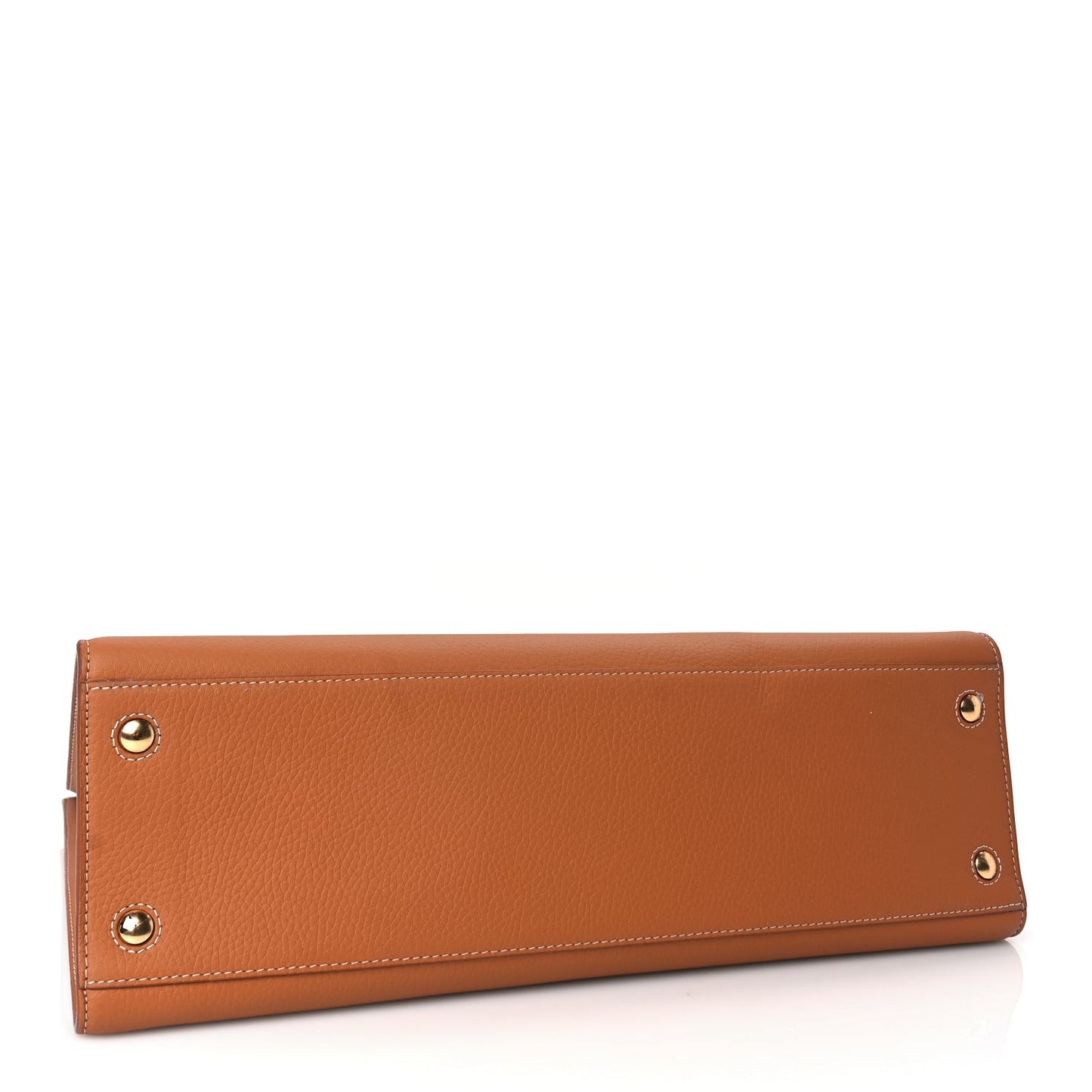 Grained Calfskin Medium Frances Tote Warm Russet