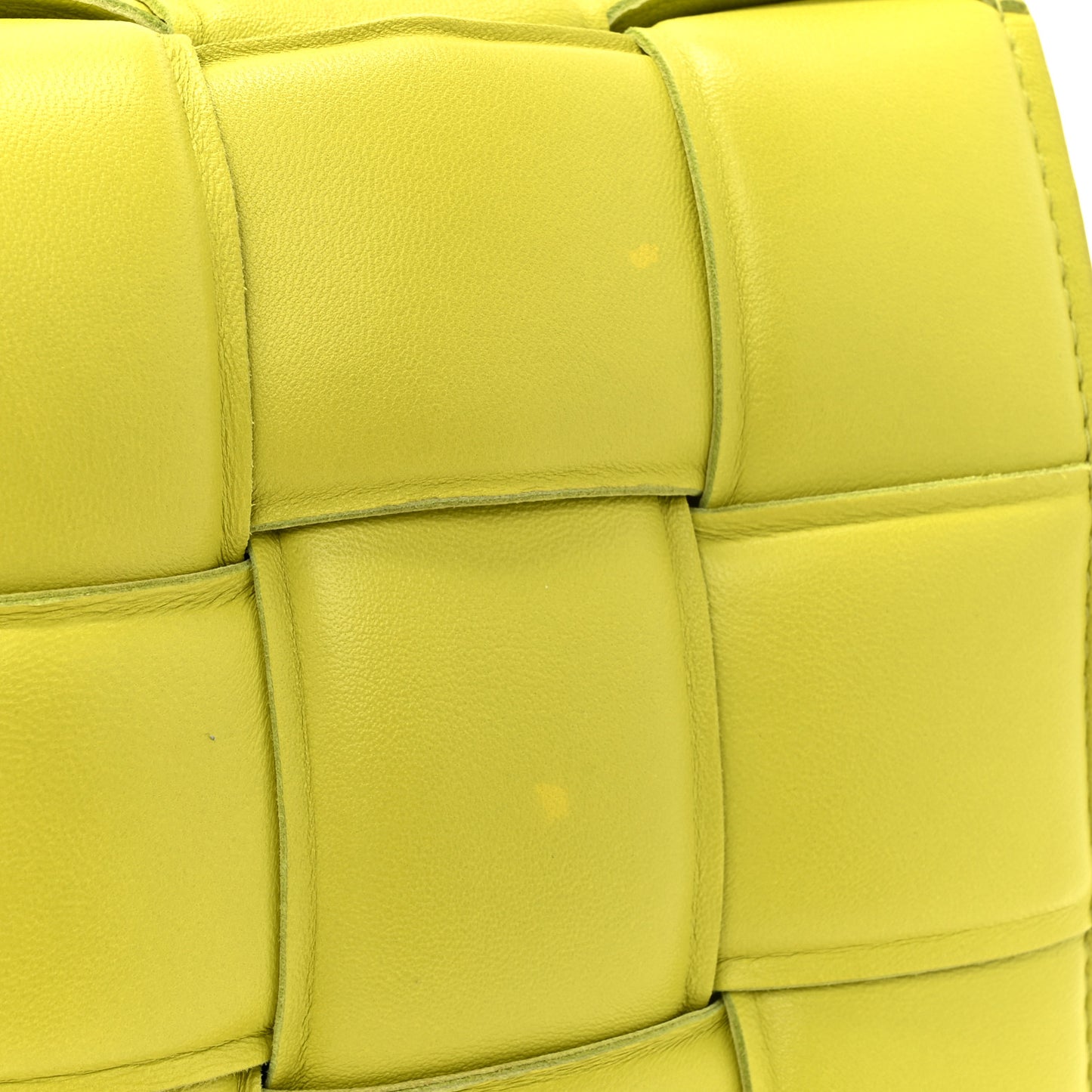 Nappa Maxi Intreccio Padded Cassette Crossbody Bag Kiwi