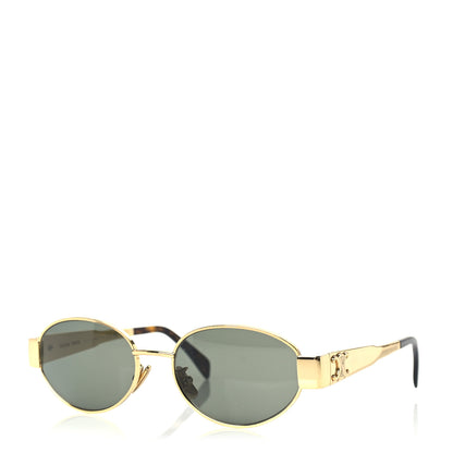 Celine Metal Triomphe 01 Sunglasses CL40235U Gold Green 2 of 12