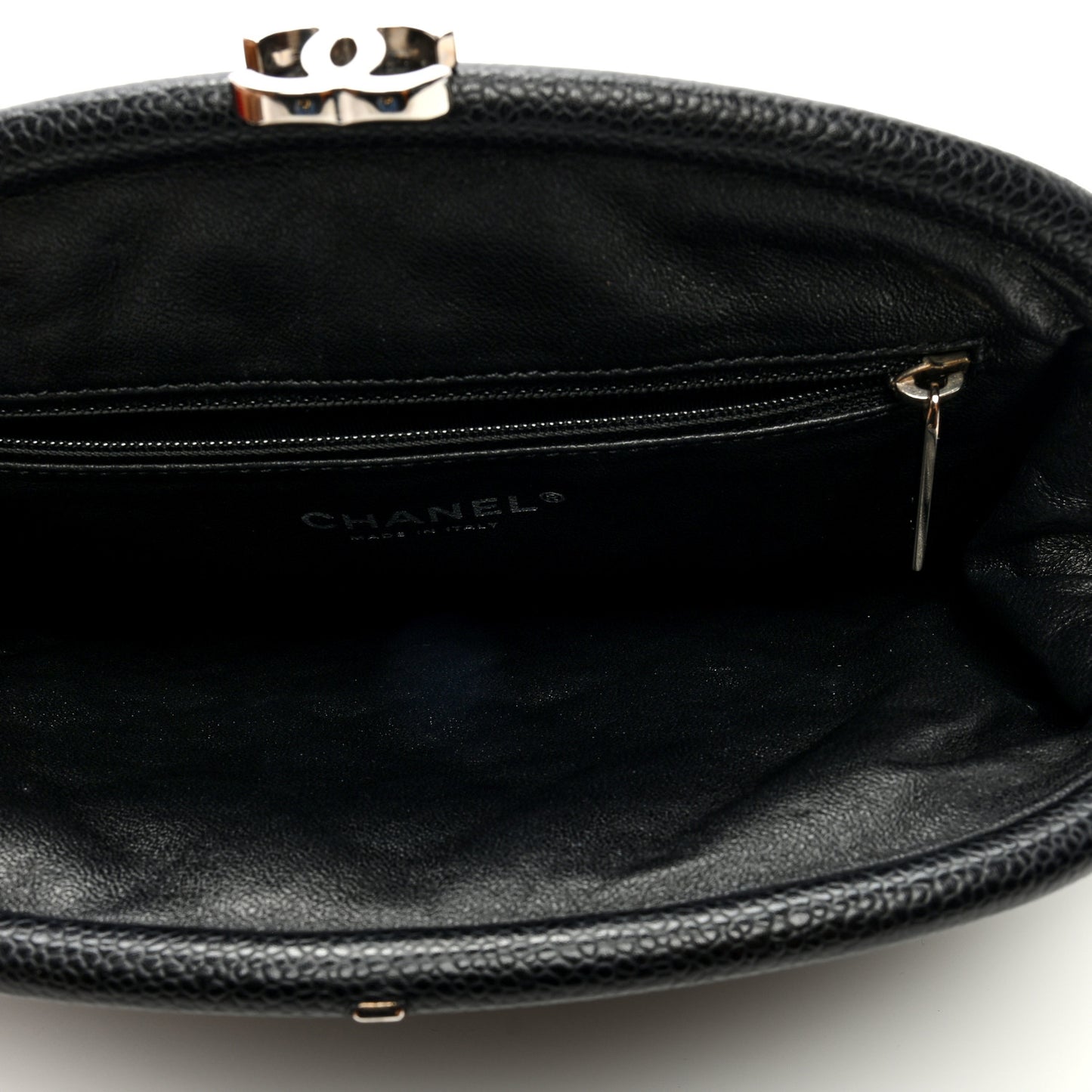 Caviar Quilted Timeless Clutch Black