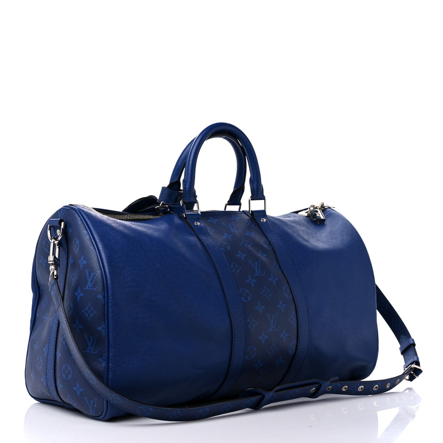 Taiga Monogram Eclipse Keepall Bandouliere 50 Pacific Blue