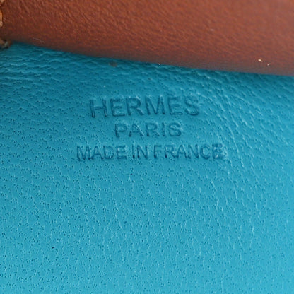 Hermes Milo Lambskin Grigri Rodeo Horse Bag Charm MM Bleu Azteque Bleu Electrique Fauve 3 of 3