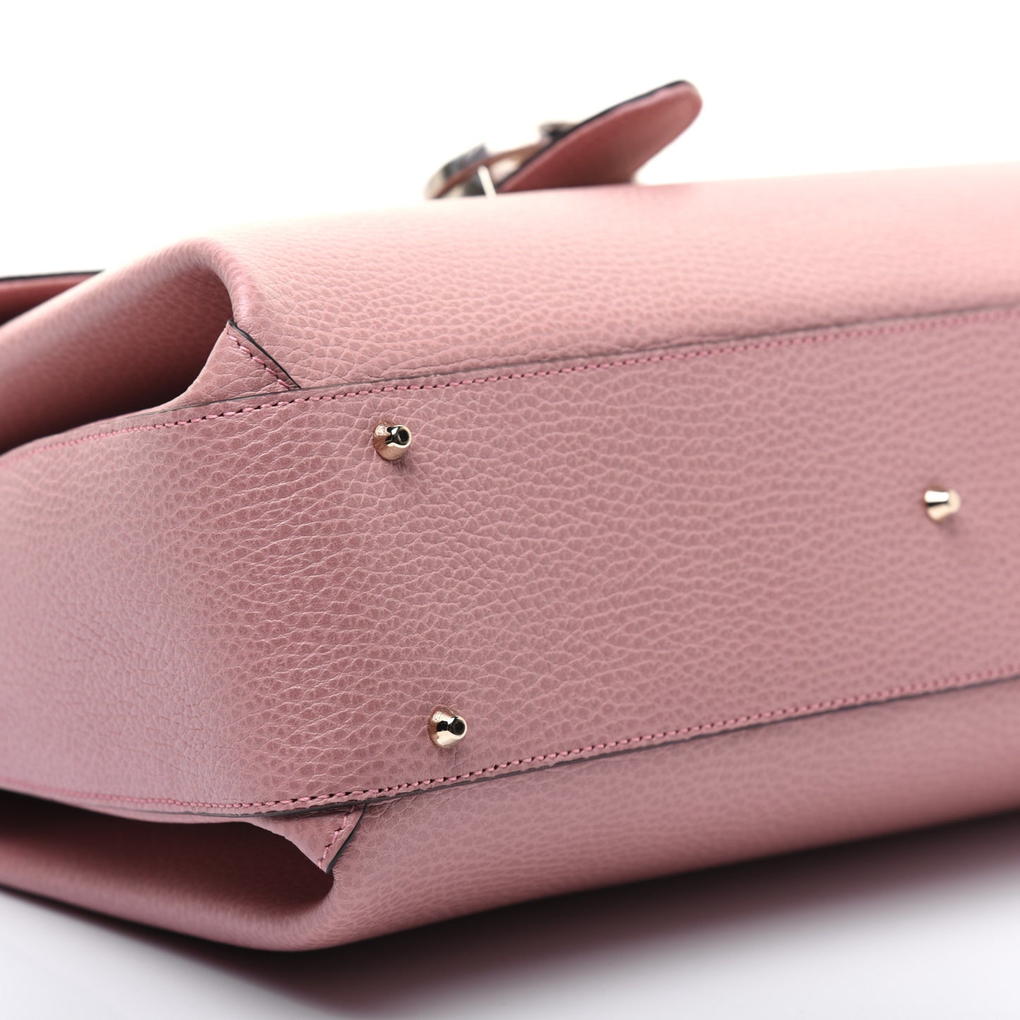 Dollar Calfskin Interlocking G Top Handle Shoulder Bag Soft Pink