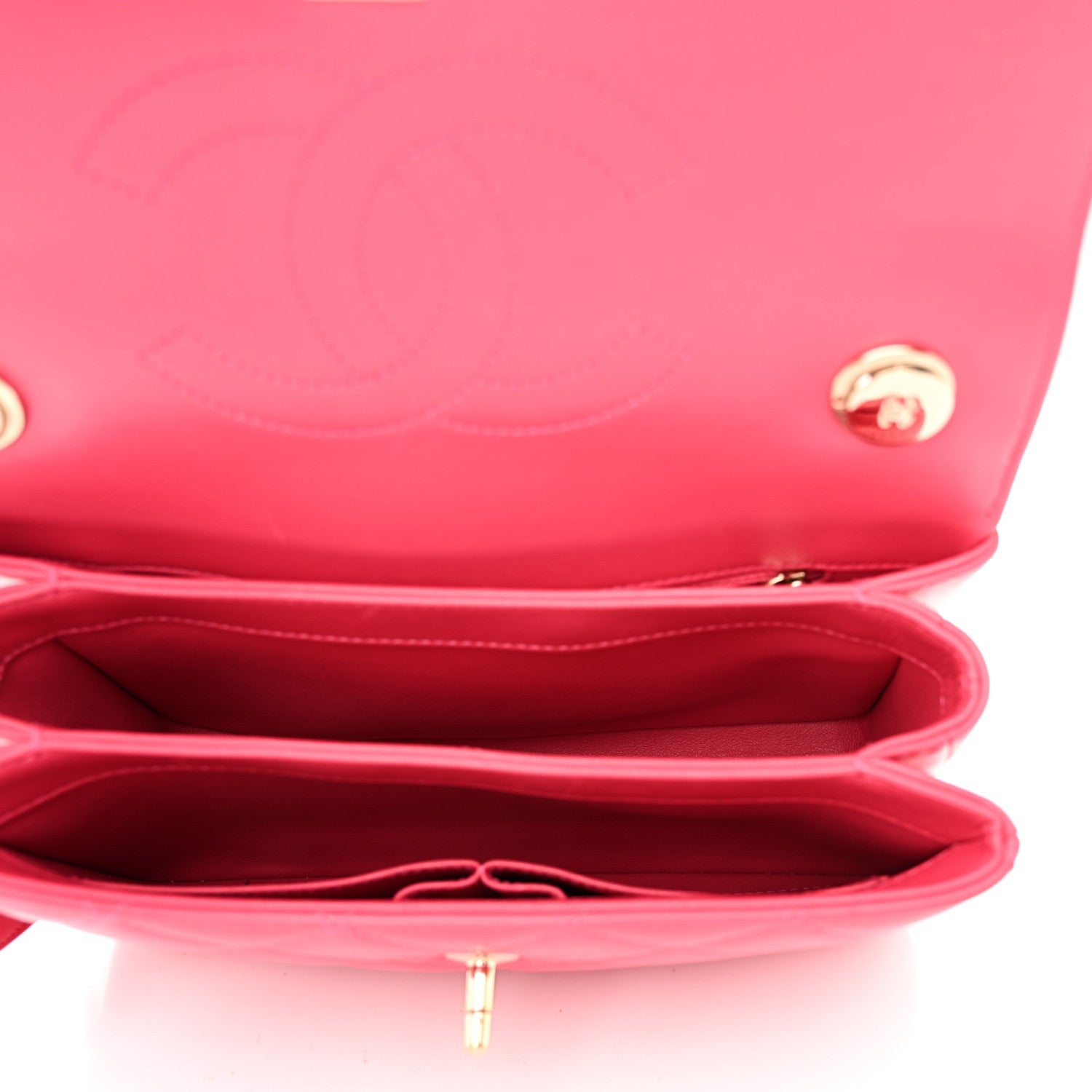 Chanel Lambskin Quilted Small Trendy CC Flap Dual Handle Bag Dark Pink 5 of 7