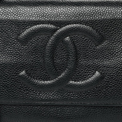 Chanel Caviar Timeless CC Wallet On Chain WOC Black 7 of 11