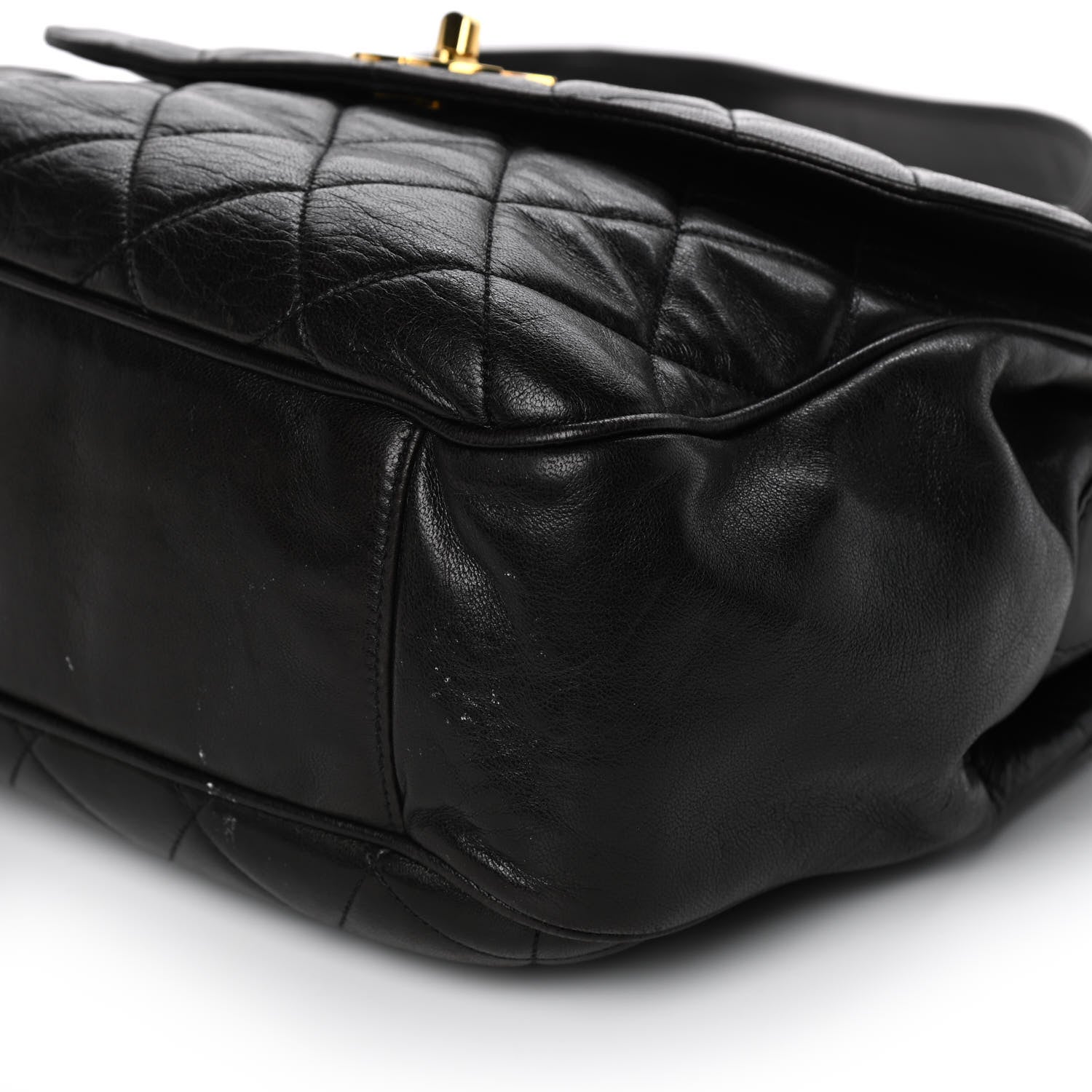 Chanel Lambskin Quilted CC Flap Shoulder Bag Black 9 of 10